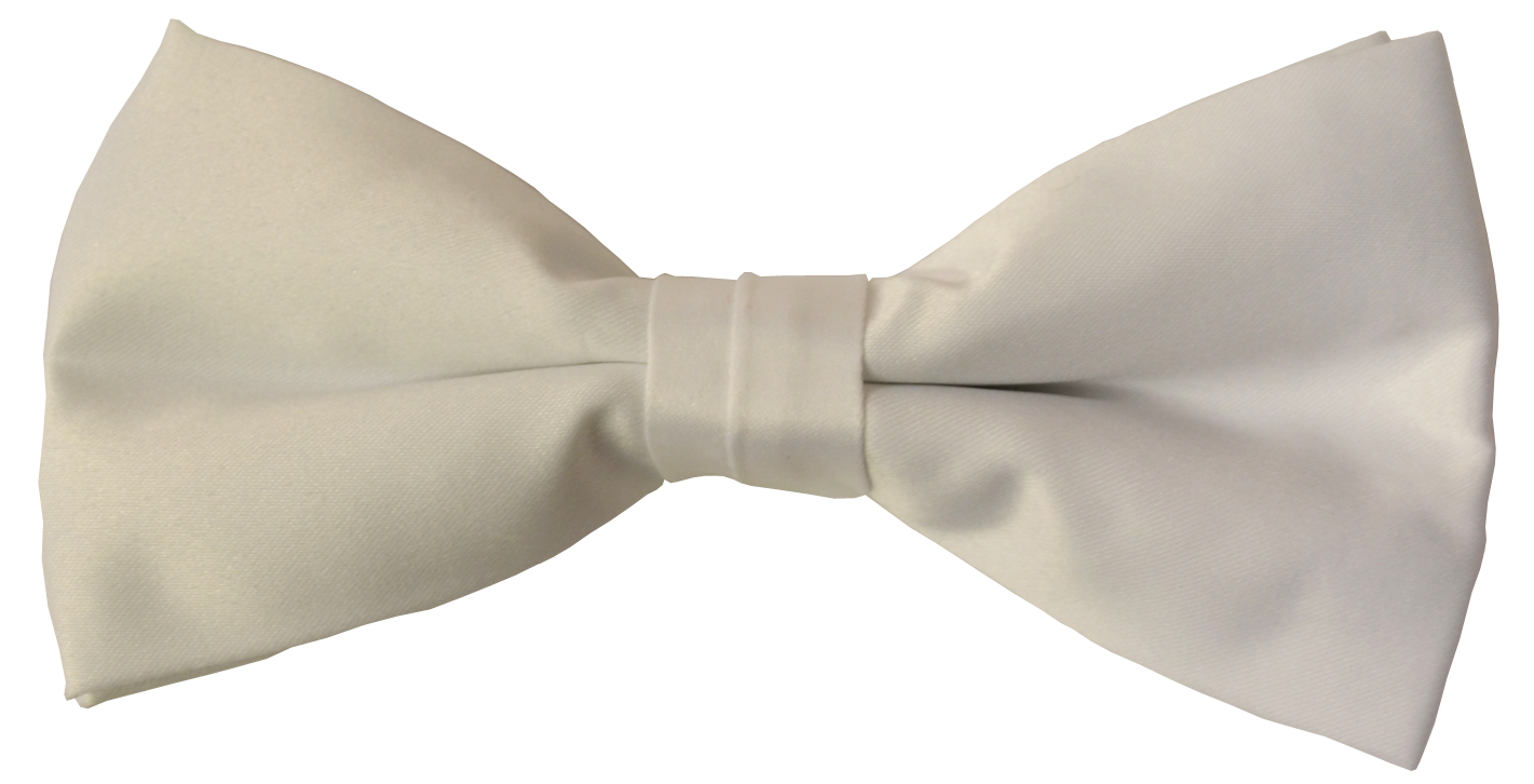 Classico Italiano White 100% Silk Bow Tie BT066